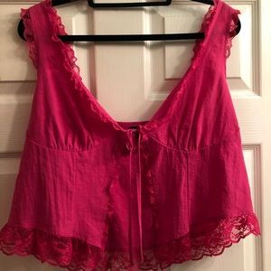 Hot Pink Top New Never Worn Size L
